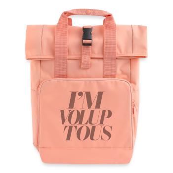 Ausdrucksstarke Affirmation Body Positivity - Rolltop Rucksack mit zwei Griffen - Chintzrosa - Vorne