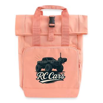 RC Cars Monstertruck Logo - Rolltop Rucksack mit zwei Griffen - Chintzrosa - Vorne