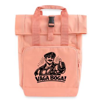Dare to be gay - Roll Top Backpack with Two Handles - chintz rose - Front