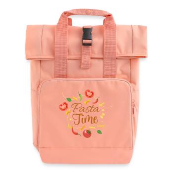 Pasta Time – Lustiges italienisches Essen und Pasta Lover Desi - Rolltop Rucksack mit zwei Griffen - Chintzrosa - Vorne