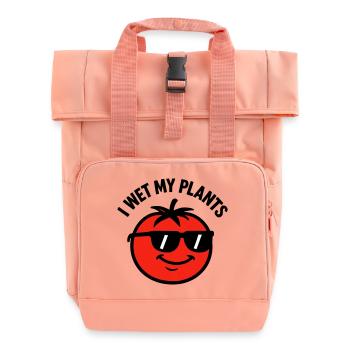 I wet my plants tomato gardening - Roll Top Backpack with Two Handles - chintz rose - Front