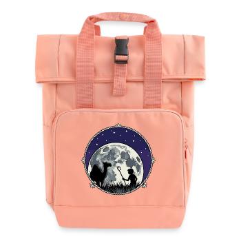 Mondnacht Hirte und Kamel - Rolltop Rucksack mit zwei Griffen - Chintzrosa - Vorne