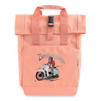 Simson Schwalbe Zweitaktfahrer - Rolltop Rucksack mit zwei Griffen - Chintzrosa - Vorne