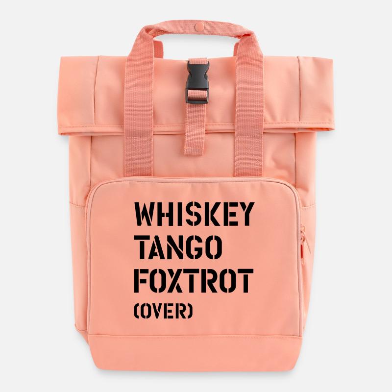 Whiskey Tango Foxtrot (over) - Sac à dos Roll Top à deux anses - rose liberty