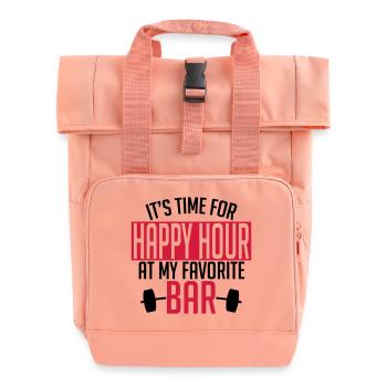 it's time for happy hour at my favorite bar A 2c - Rolltop Rucksack mit zwei Griffen - Chintzrosa - Vorne