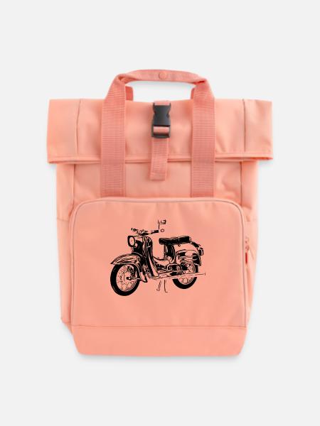 Simson Schwalbe - Rolltop Rucksack mit zwei Griffen - Chintzrosa