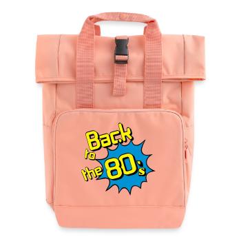 Fête des années 80 Retour aux années 80, culte des années 80 ... (25) - Sac à dos Roll Top à deux anses - rose liberty - Devant