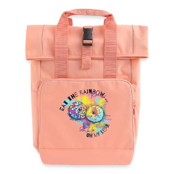 Donut - design amusant Goldendust Artwork XO735 - Sac à dos Roll Top à deux anses - rose liberty - Devant