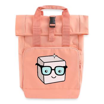 Morceau de sucre nerd avec des lunettes - Sac à dos Roll Top à deux anses - rose liberty - Devant