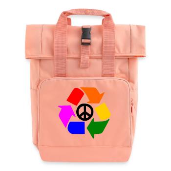 Signe de paix - Sac à dos Roll Top à deux anses - rose liberty - Devant