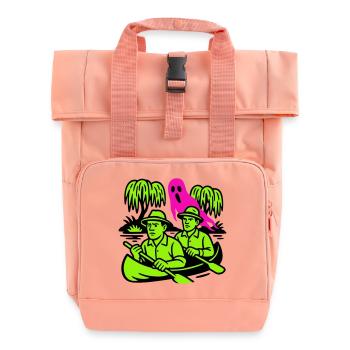 Ghost in the jungle - Roll Top Backpack with Two Handles - chintz rose - Front