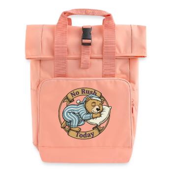 Pas de stress aujourd’hui – Ours en pyjama - Sac à dos Roll Top à deux anses - rose liberty - Devant