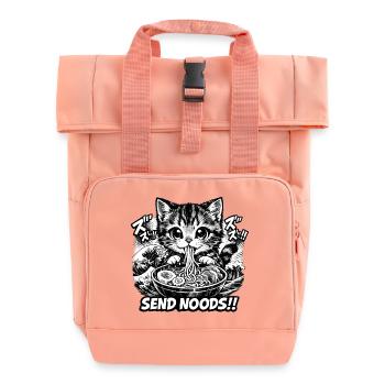 Send Noods Ramen Bowl Kawaii Japanese - Rolltop Rucksack mit zwei Griffen - Chintzrosa - Vorne