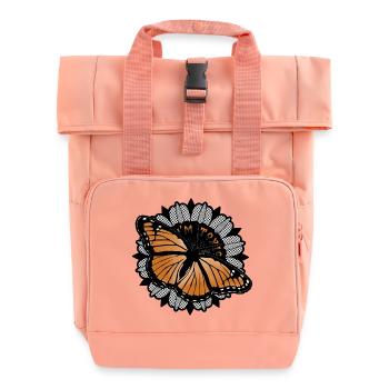 Beauté toxique – Art du papillon monarque - Sac à dos Roll Top à deux anses - rose liberty - Devant