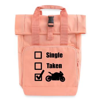 idée cadeau de moto pour les motards - Sac à dos Roll Top à deux anses - rose liberty - Devant