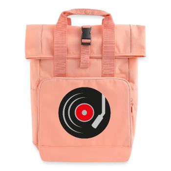 record - Roll Top Backpack with Two Handles - chintz rose - Front