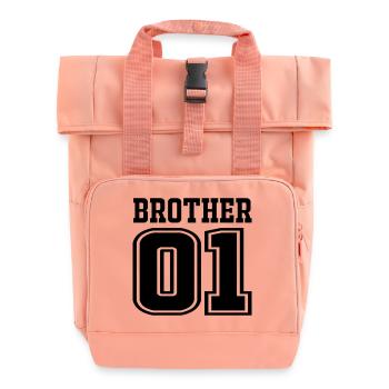 brother - Roll Top Backpack with Two Handles - chintz rose - Front