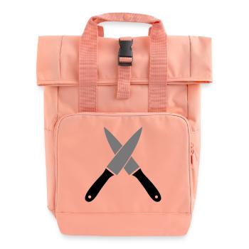 Messer - Rolltop Rucksack mit zwei Griffen - Chintzrosa - Vorne