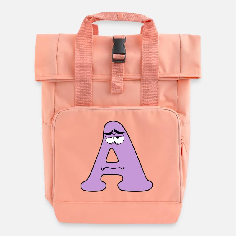 A - Rolltop Rucksack mit zwei Griffen - Chintzrosa