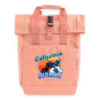 Kalifornisches Surfen in Malibu. - Rolltop Rucksack mit zwei Griffen - Chintzrosa - Vorne