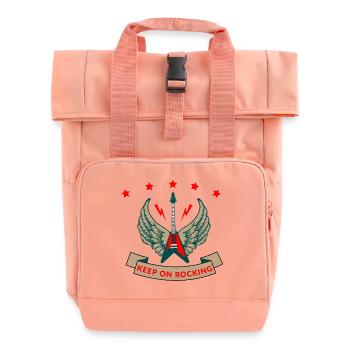 Keeo über das Schaukeln - Rolltop Rucksack mit zwei Griffen - Chintzrosa - Vorne