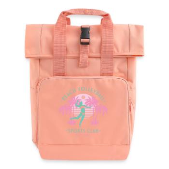 Beach Volleyball - Pink - Rolltop Rucksack mit zwei Griffen - Chintzrosa - Vorne