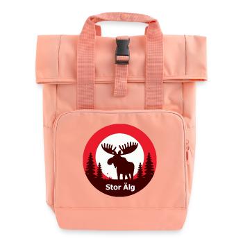 Stor älg - Rolltop Rucksack mit zwei Griffen - Chintzrosa - Vorne