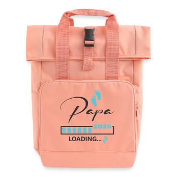 Papa 2025 loading - Rolltop Rucksack mit zwei Griffen - Chintzrosa - Vorne