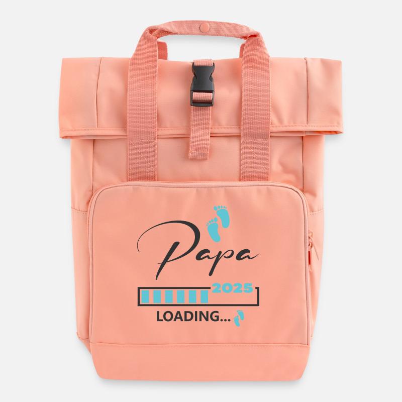 Papa 2025 loading - Rolltop Rucksack mit zwei Griffen - Chintzrosa