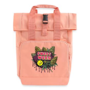 Sweet Weed - Roll Top Backpack with Two Handles - chintz rose - Front