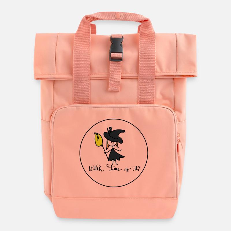 Witch time is it? - Roll Top Backpack with Two Handles - chintz rose