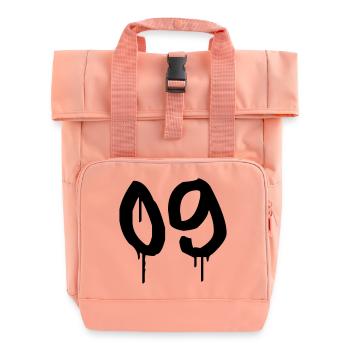 Nombre 09 Style Graffiti Urbain - Sac à dos Roll Top à deux anses - rose liberty - Devant