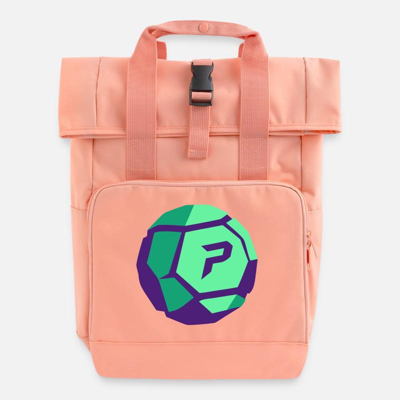 Padel Tennis Ball Geometric - Roll Top Backpack with Two Handles - chintz rose