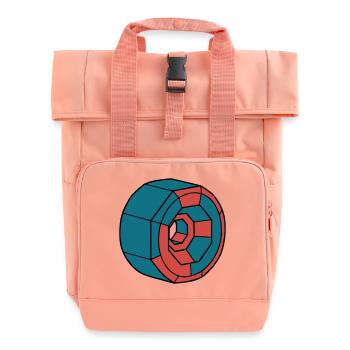Detaillierte Skateboard Rolle Crew - Rolltop Rucksack mit zwei Griffen - Chintzrosa - Vorne