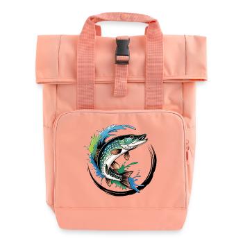 Pêche au brochet - Sac à dos Roll Top à deux anses - rose liberty - Devant