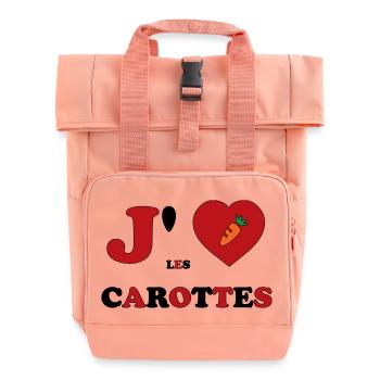Ich liebe Karotten - Rolltop Rucksack mit zwei Griffen - Chintzrosa - Vorne