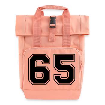 65 - Roll Top Backpack with Two Handles - chintz rose - Front