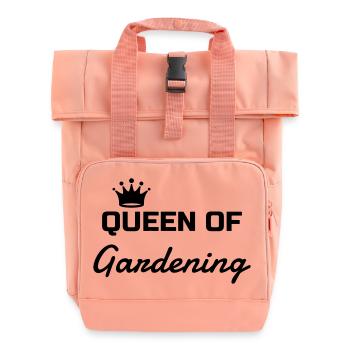 Garden - Gardener - Gardening - Green - Nature - Rolltop Rucksack mit zwei Griffen - Chintzrosa - Vorne