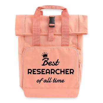 Forscher / Forschung / Arbeit / Job - Rolltop Rucksack mit zwei Griffen - Chintzrosa - Vorne