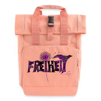 freedom - Roll Top Backpack with Two Handles - chintz rose - Front