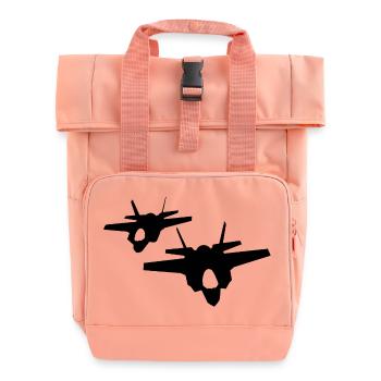 F-35 Lightning II | F 35 | F35 | combat aircraft - Roll Top Backpack with Two Handles - chintz rose - Front