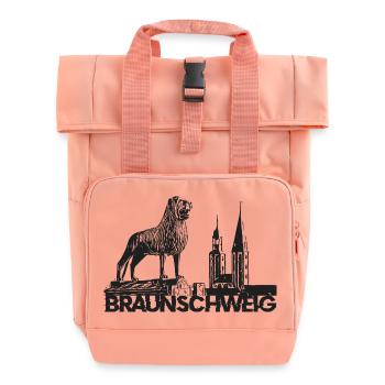 Braunschweig Löwe - Rolltop Rucksack mit zwei Griffen - Chintzrosa - Vorne