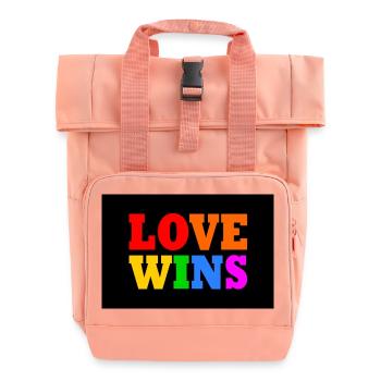 Love wins - Rolltop Rucksack mit zwei Griffen - Chintzrosa - Vorne