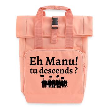 réforme des retraites, retraites, retraite - Sac à dos Roll Top à deux anses - rose liberty - Devant