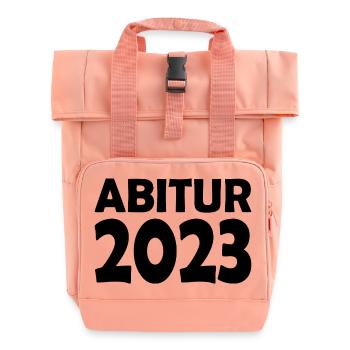 Abitur 2023 - Rolltop Rucksack mit zwei Griffen - Chintzrosa - Vorne
