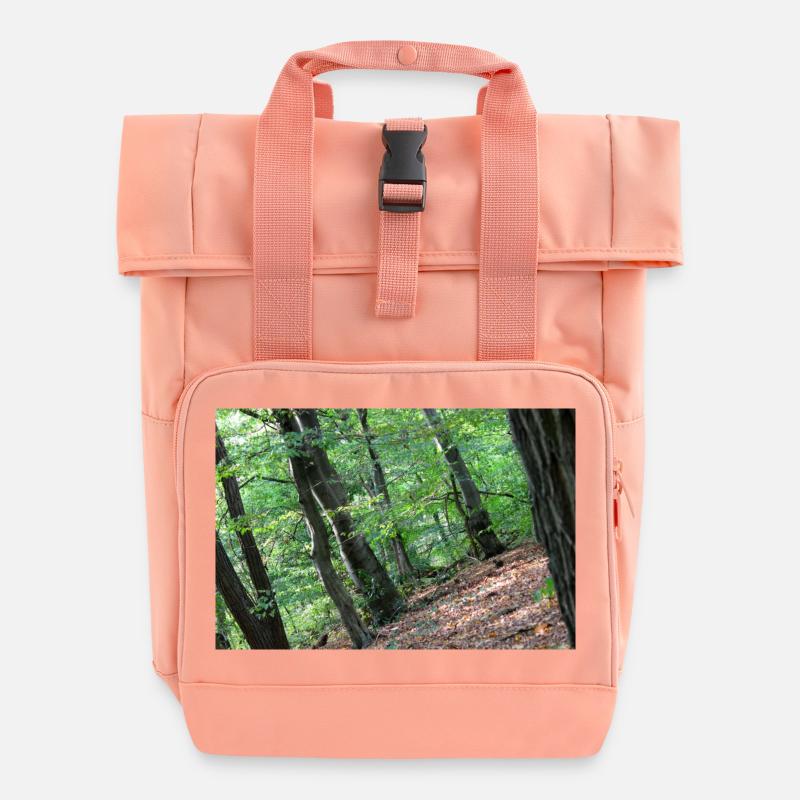 Forest Tree Trees Walk Nature Forester Poster - Sac à dos Roll Top à deux anses - rose liberty