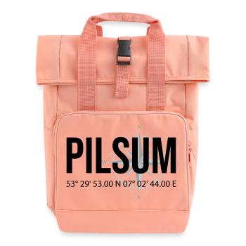 Koordinaten Pilsum - Rolltop Rucksack mit zwei Griffen - Chintzrosa - Vorne
