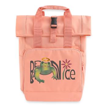Be Nice - Roll Top Backpack with Two Handles - chintz rose - Front
