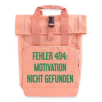 Error 404: Motivation not found - Roll Top Backpack with Two Handles - chintz rose - Front