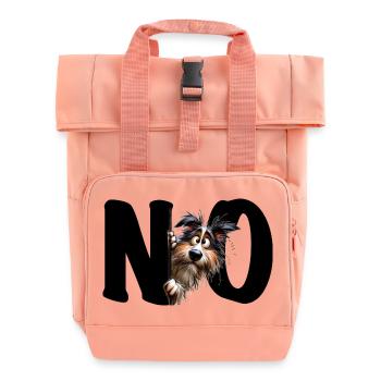 NON - Chien - Non - Non - Non - Non - Déclaration - Sac à dos Roll Top à deux anses - rose liberty - Devant